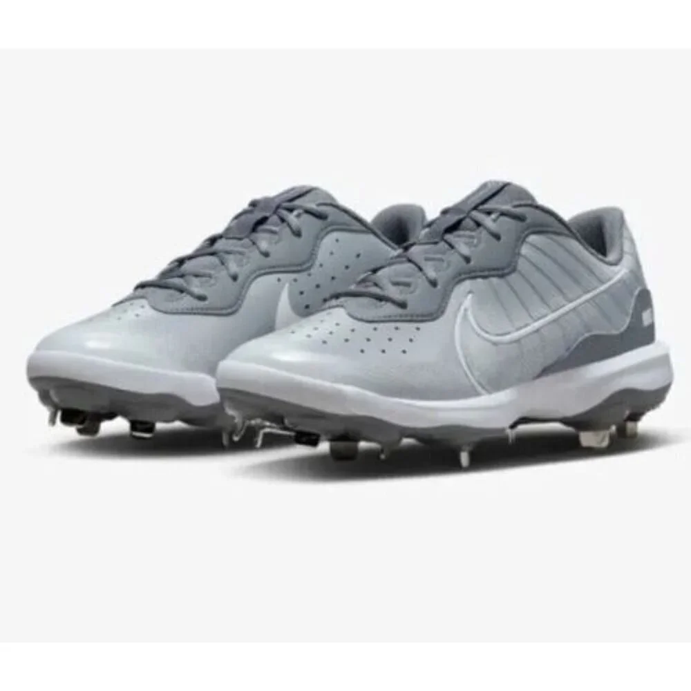 Nike Mens Alpha Huarache Varsity 4 Low Baseball Cleats Gray DJ6516-012 Size 13